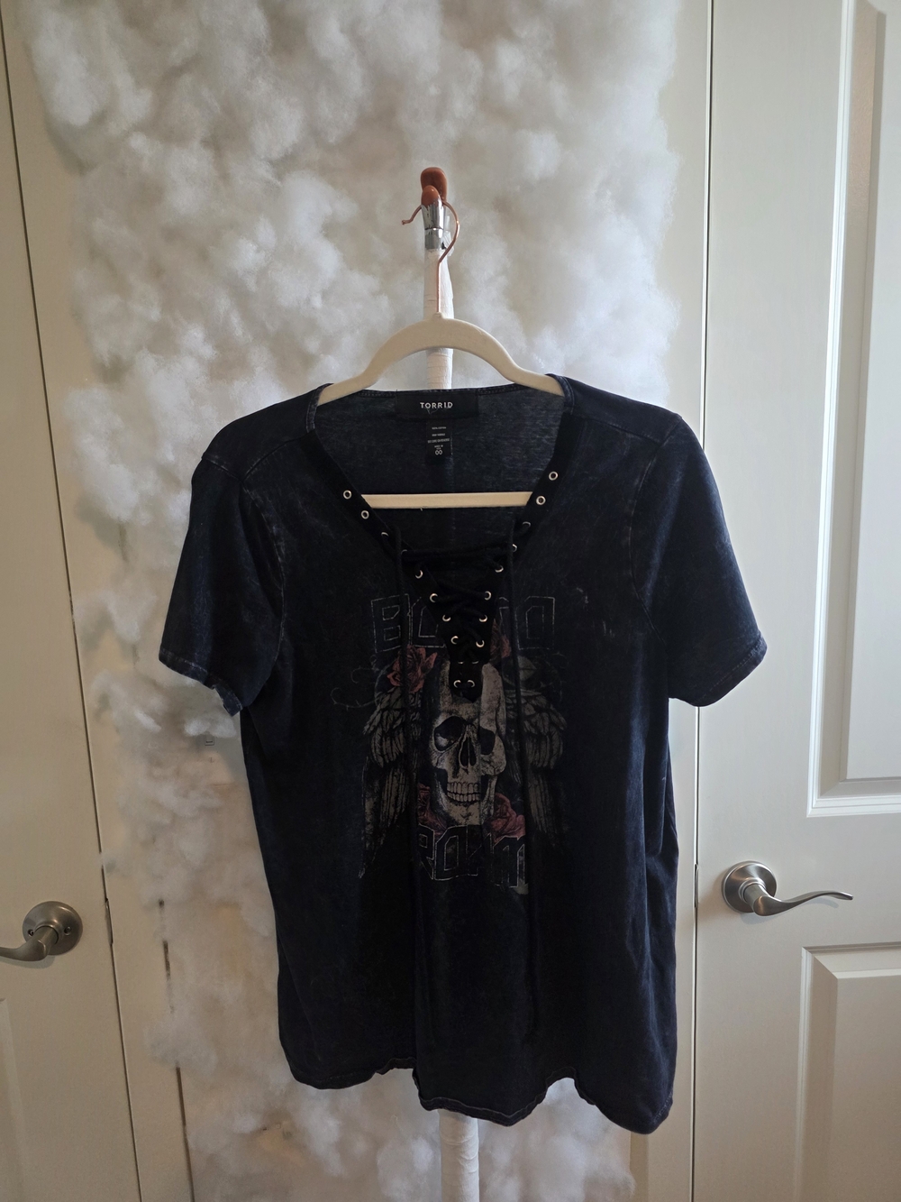 Torrid Black Cotton Tee with Branded Neck Label